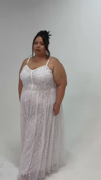 plus-size wedding dress white